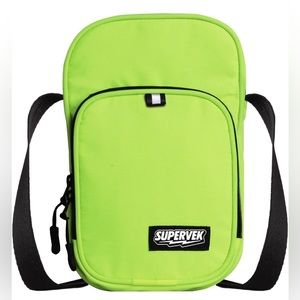 SUPERVEK Zipper Sling Bag PRO Urban Streetwear Chest Bag Waterproof (Neon Lime)